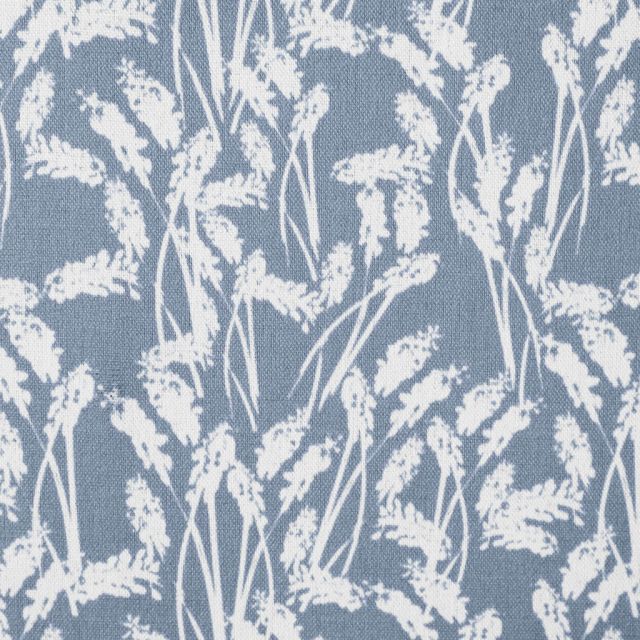 Brithe-INV Agate Blue - Curtain fabric with Blue botanical print