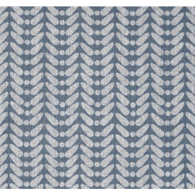 Hirlev-INV Denim - Natural curtain fabric, Blue contemporary print