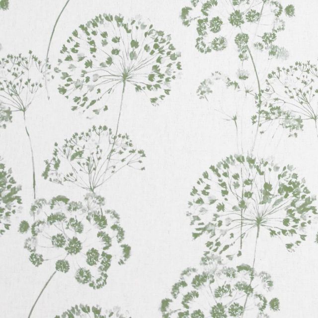 Erleen Moss - Curtain fabric with Green botanical print