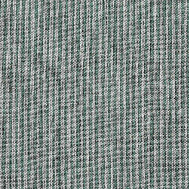 Laila Jade Mist- Curtain fabric with Green stripes