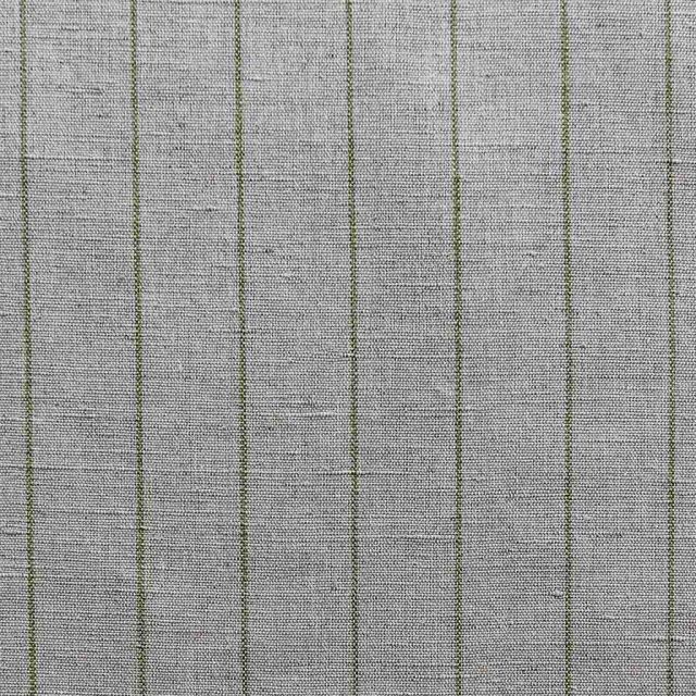 Solveig Leaf - Curtain fabric with Green stripes