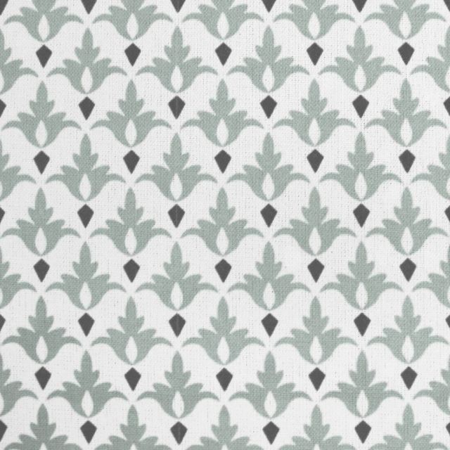 Fiona Meadow - curtain fabric with Green abstract print