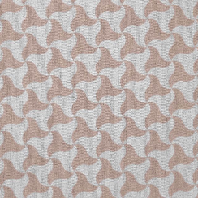 Kaja New Blush - Natural curtain fabric, Pink abstract print