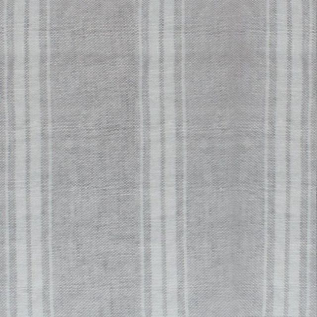 Sari White Sand Striped Linen fabric