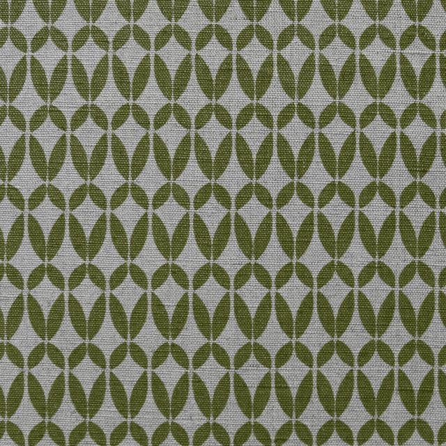 Siruna Sea Weed - Natural curtain fabric, Green contemporary print