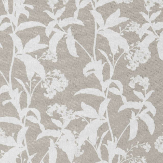 Dagne Taupe - Curtain fabric with Light Brown botanical print