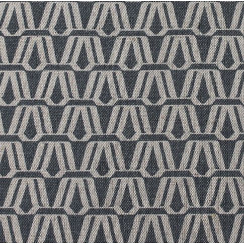 Elva Ash - Leinen-Baumwollstoff, Grau abstraktes Muster