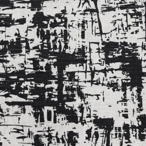 Grunge Black - Vorhangstoff, abstraktes Schwarzes Muster