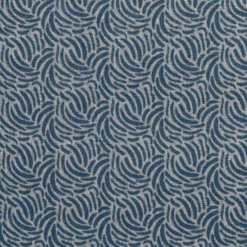 Malena Blue Stone - Blue patterned fabric