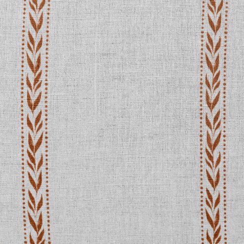Helena-NAT Burnt Orange  - Curtain fabric with Orange pattern print