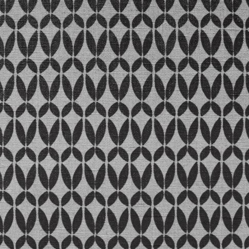 Siruna Charcoal - Natural curtain fabric, Dark Grey contemporary print