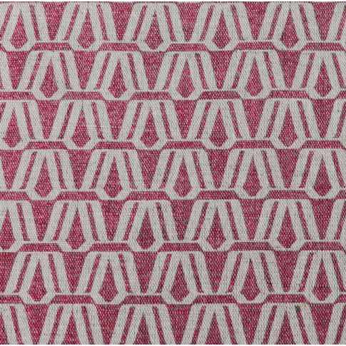 Elva Cherry - Leinen-Baumwollstoff, Rot abstraktes Muster