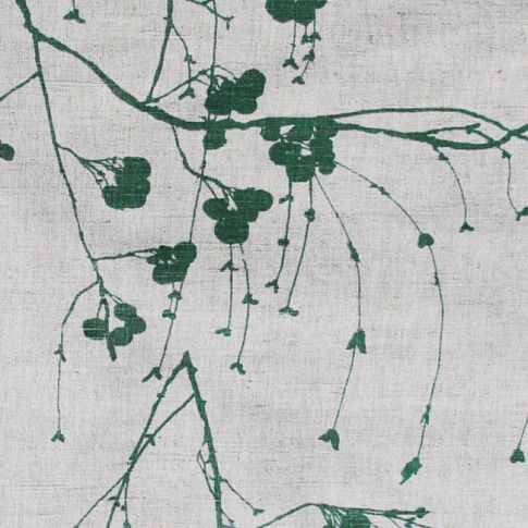 Berry Dark Pine - Grünes botanisches Muster