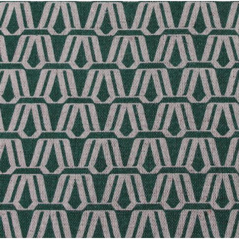 Elva Dark Pine - Leinen-Baumwollstoff, Dunkelgrün abstraktes Muster