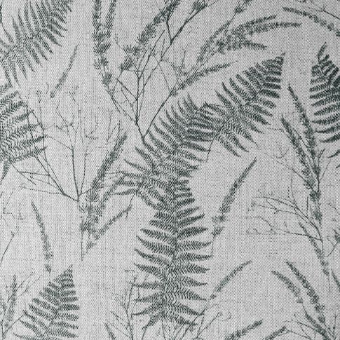 Fernia Dark Pine - Vorhangstoff mit Dunkelgrünem botanischem Muster