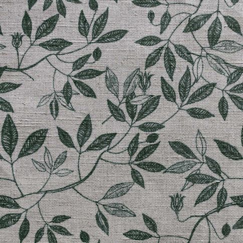 Siranda Dark Pine - Curtain fabric with botanical print