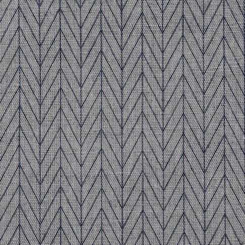 Ollie Deep Blue -Stoff für Vorhänge, -klassisches blaues Muster