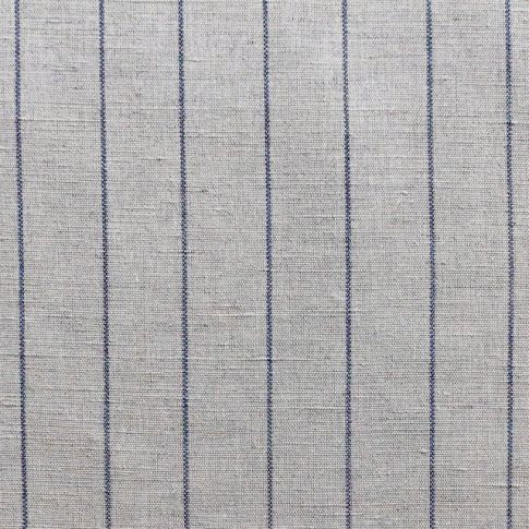 Solveig Deep Blue- Curtain fabric with blue stripes
