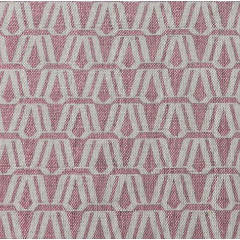 Elva Dusty Pink - Leinen-Baumwollstoff, Rosa abstraktes Muster