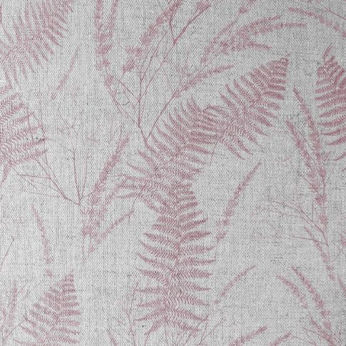 Fernia Dusty Pink - Vorhangstoff mit Lila botanischem Muster