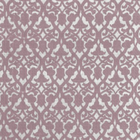 Lola Dusty Pink - Weiß Gardinenstoff, Modern Muster, Altrosa