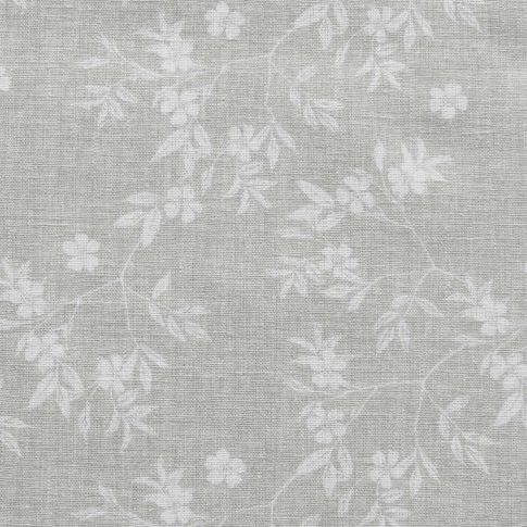 Merisa Grey Sand- Curtain fabric with Botanical Print