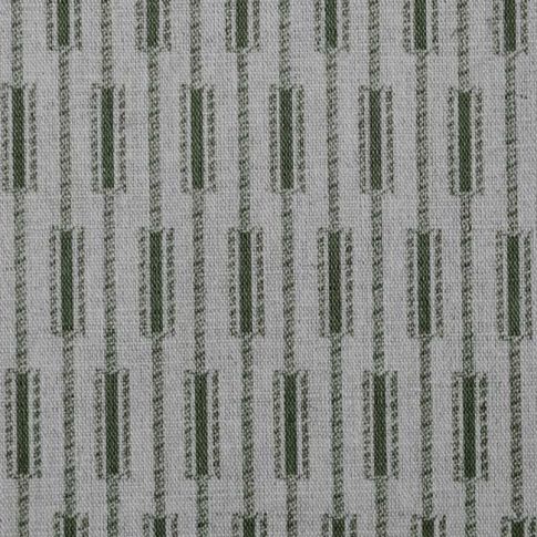 Millie Khaki- Gardinenstoff, Grünes geometrisches Muster