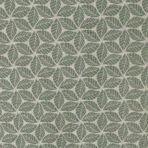 Saana Khaki - Gardinenstoff, Grünes geometrisches Muster