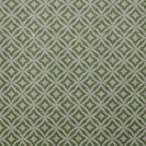 Nella Leaf- Gardinenstoff, Grünes geometrisches Muster