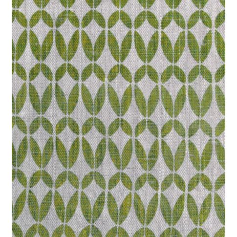 Siruna Leaf - Leinen-Baumwollstoff, Grün abstraktes Muster