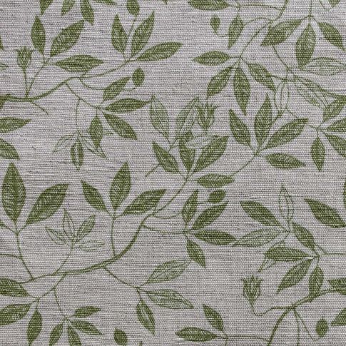 Siranda Leaf - Curtain fabric with green botanical print