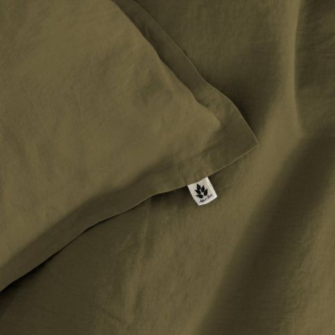 Linen Pillowcase 50x75 cm, Olive
