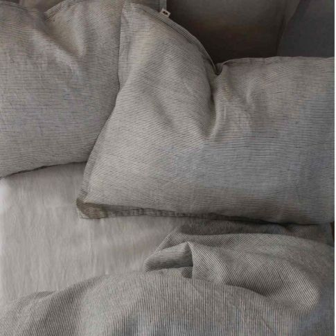 Linen Pillowcase 50x75 cm, Pinstripe