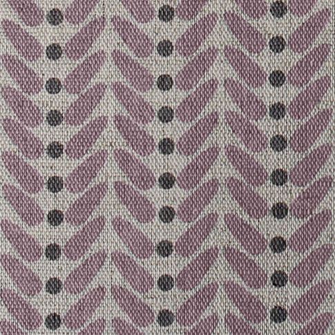Hulda New Blush - Stoff für Vorhänge, Altrosa / Grau Muster
