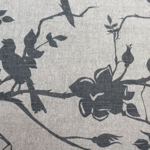 Rosebird Ash - Graues Muster mit Vogeln