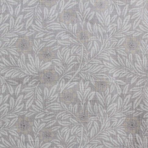 Ruth Powder Sand - Linen Curtain Fabric - Botanical Pattern