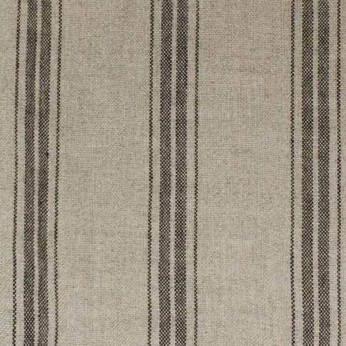 Sari Dune Striped Linen fabric, Natural fabric with Black Stripes