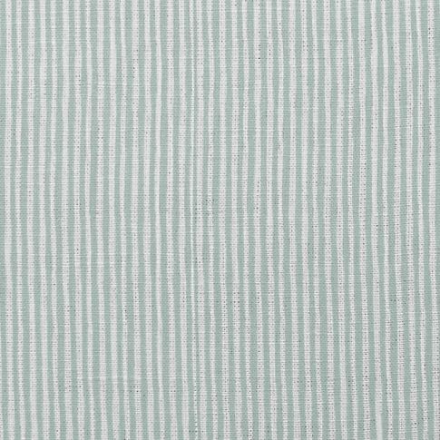 Maisa Sea Breeze - Weißer gestreifter Leinenstoff, Hellblaue Streifen