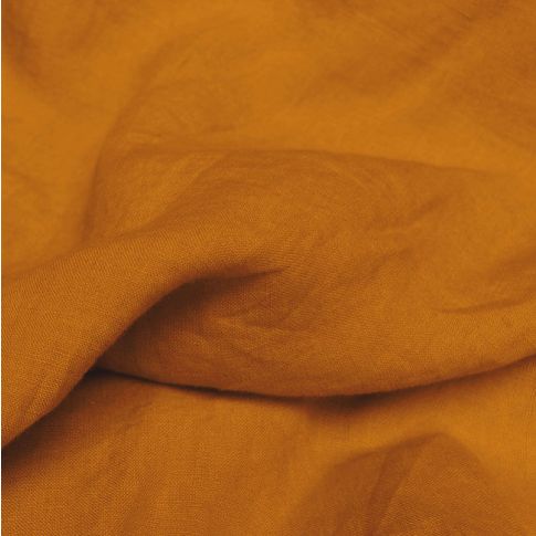 Ulrike Tangerine - Stonewashed Orange Leinen-Baumwollstoff